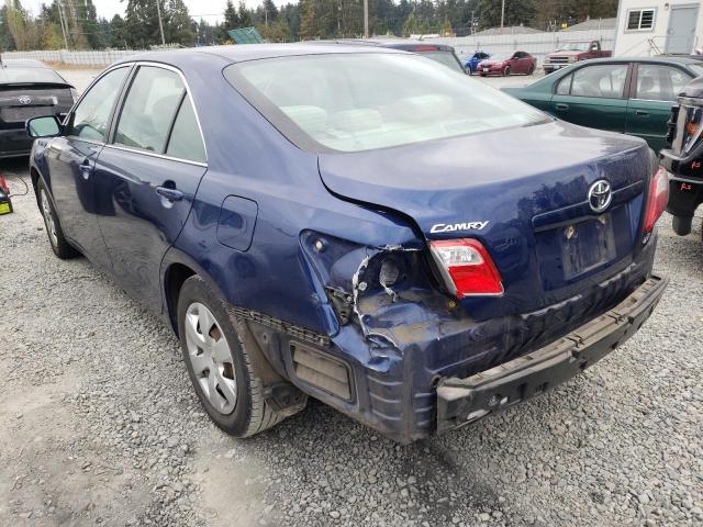 4T1BE46K87U127846 - 2007 TOYOTA CAMRY CE BLUE photo 3