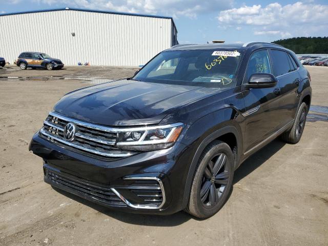 1V25E2CA8LC226313 - 2020 VOLKSWAGEN ATLAS CROS Синий фото 2