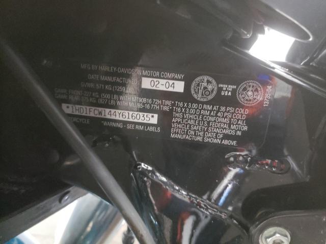 1HD1FCW144Y616035 - 2004 HARLEY-DAVIDSON FLHTCUI 青色 照片 10