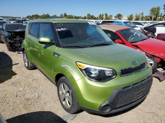 KNDJN2A22E7726801 - 2014 KIA SOUL GREEN photo 1