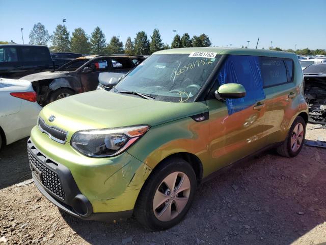 KNDJN2A22E7726801 - 2014 KIA SOUL GREEN photo 2