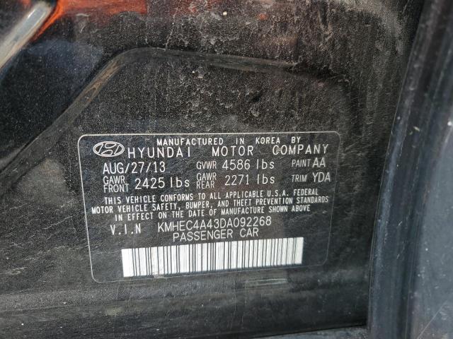 KMHEC4A43DA092268 - 2013 HYUNDAI SONATA HYB BLACK photo 10