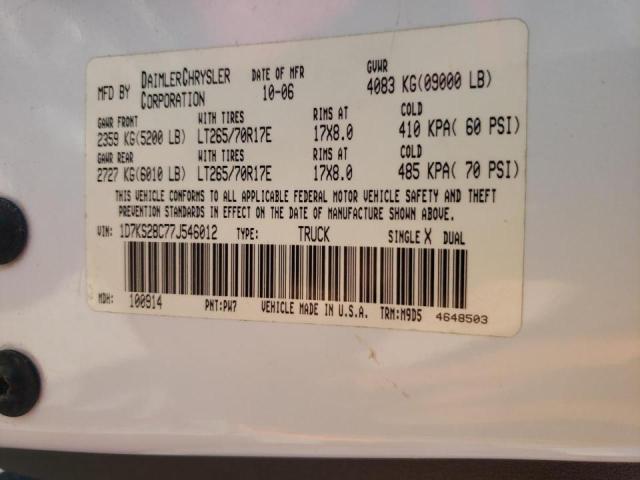 1D7KS28C77J546012 - 2007 DODGE RAM 2500 S Gümüş foto 10