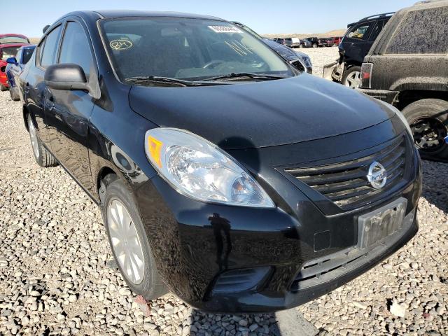 3N1CN7AP1EL817445 - 2014 NISSAN VERSA BLACK photo 1