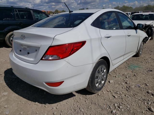 KMHCT4AE7HU297421 - 2017 HYUNDAI ACCENT SE WHITE photo 4