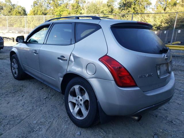 JN8AZ08T94W221063 - 2004 NISSAN MURANO SL SILVER photo 3