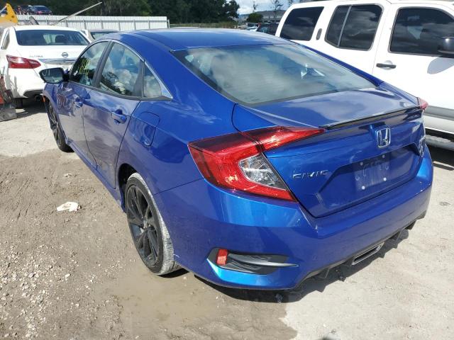 2HGFC2F8XLH596200 - 2020 HONDA CIVIC SPOR BLUE photo 3