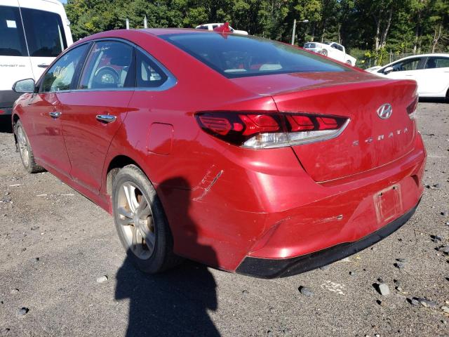 5NPE34AF2KH783996 - 2019 HYUNDAI SONATA LIM RED photo 3