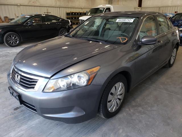 1HGCP26369A201416 - 2009 HONDA ACCORD LX GRAY photo 2