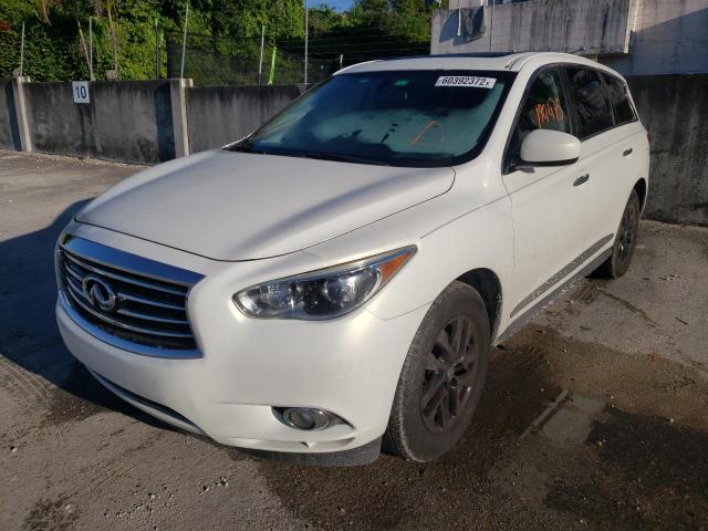 5N1AL0MN9DC305286 - 2013 INFINITI JX35 WHITE photo 2