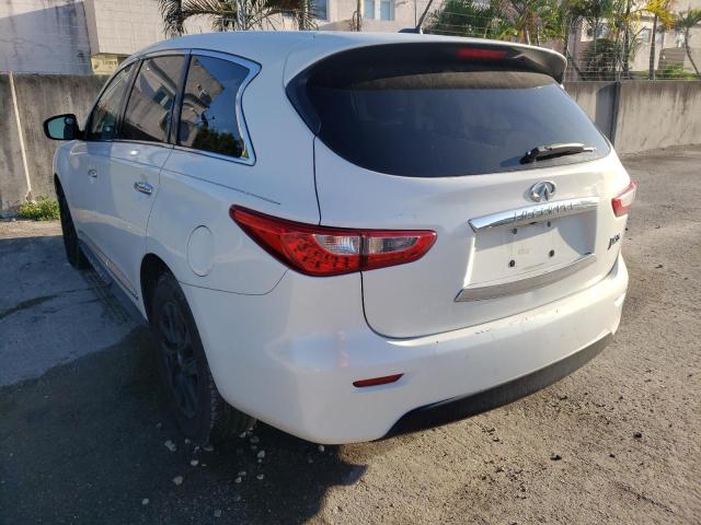 5N1AL0MN9DC305286 - 2013 INFINITI JX35 WHITE photo 3