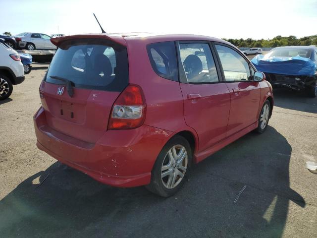 JHMGD386X7S033792 - 2007 HONDA FIT S RED photo 4