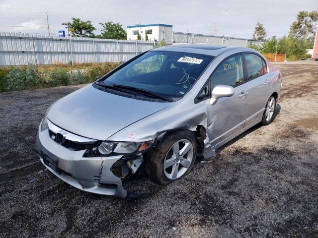 2HGFA1E68BH015078 - 2011 HONDA CIVIC LX-S فضي صورة 2