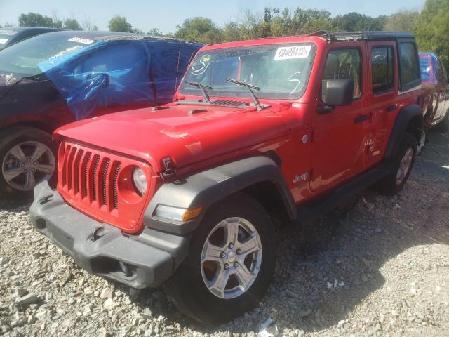 1C4HJXDN8LW148025 - 2020 JEEP WRANGLER U წითელი ფოტო 2