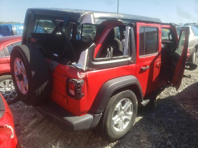 1C4HJXDN8LW148025 - 2020 JEEP WRANGLER U წითელი ფოტო 4