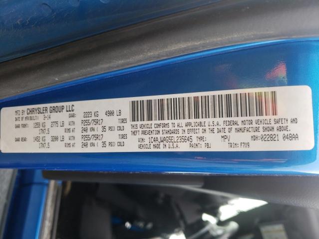 1C4AJWAG5EL235645 - 2014 JEEP WRANGLER S BLUE photo 10