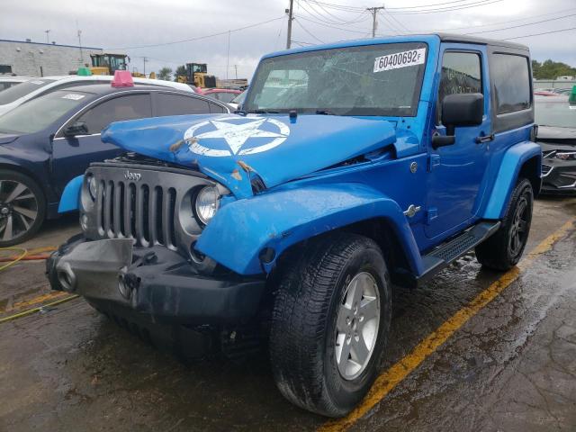 1C4AJWAG5EL235645 - 2014 JEEP WRANGLER S BLUE photo 2