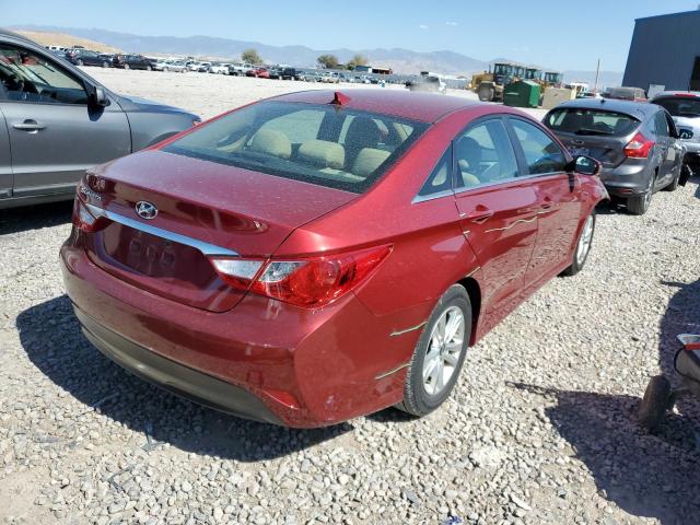 5NPEB4ACXEH823545 - 2014 HYUNDAI SONATA GLS RED photo 4