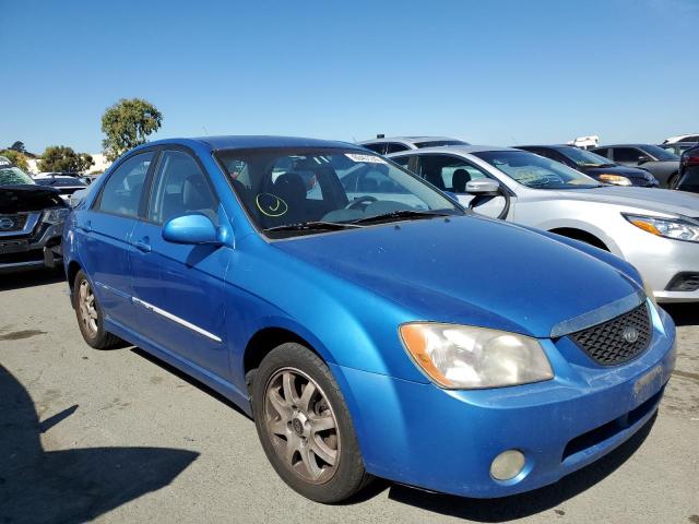 KNAFE122755141638 - 2005 KIA SPECTRA LX BLUE photo 1