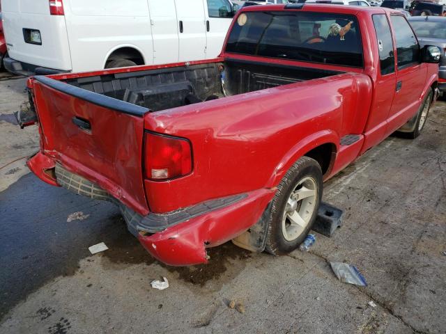 1GCCS19X2X8126787 - 1999 CHEVROLET S TRUCK S1 RED photo 4