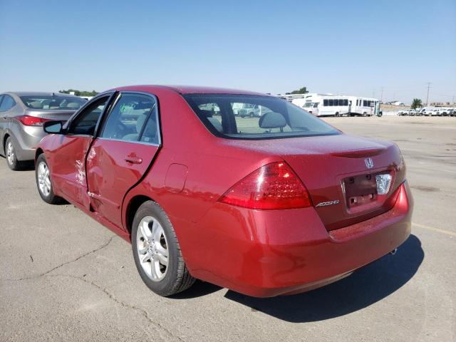 1HGCM56327A203039 - 2007 HONDA ACCORD SE MAROON photo 3