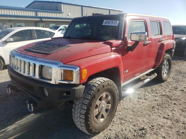 5GTDN13E778214911 - 2007 HUMMER H3 RED photo 2