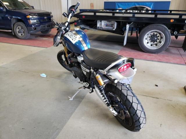 SMTD51HGXKT935085 - 2019 TRIUMPH MOTORCYCLE SCRAMBLER BLUE photo 3
