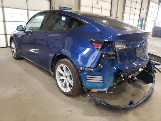 5YJYGDEE3LF032490 - 2020 TESLA MODEL Y Синий фото 3