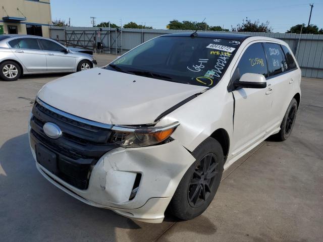 2FMDK3AK3DBA58178 - 2013 FORD EDGE SPORT WHITE photo 2