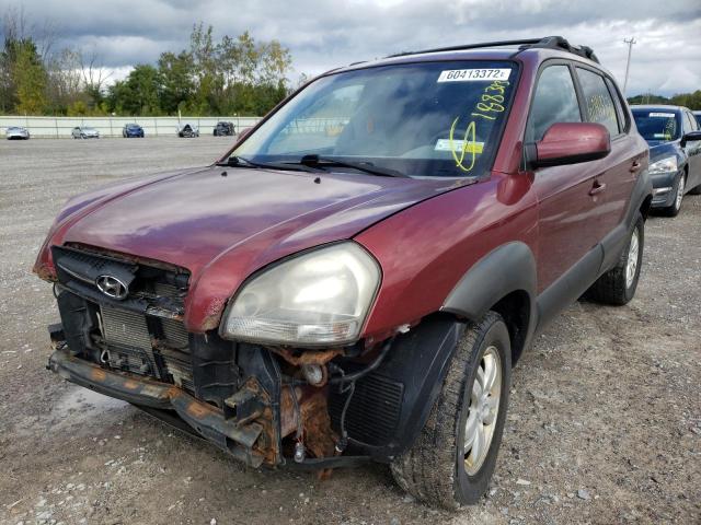 KM8JN72D76U346283 - 2006 HYUNDAI TUCSON BURGUNDY photo 2