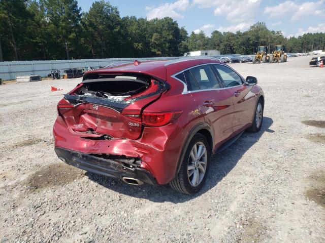 SJKCH5CP0HA014611 - 2017 INFINITI QX30 BASE BURGUNDY photo 4