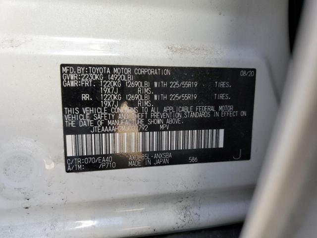 JTEAAAAH2MJ002792 - 2021 TOYOTA VENZA LE UNKNOWN - NOT OK FOR INV. photo 10