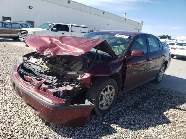 2G1WF55E019246847 - 2001 CHEVROLET IMPALA MAROON photo 2