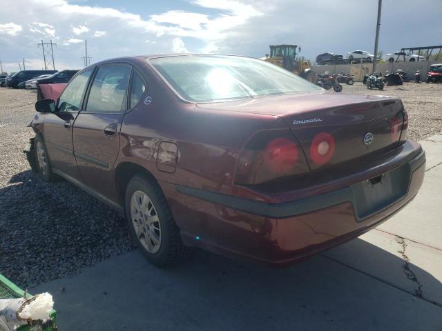 2G1WF55E019246847 - 2001 CHEVROLET IMPALA MAROON photo 3