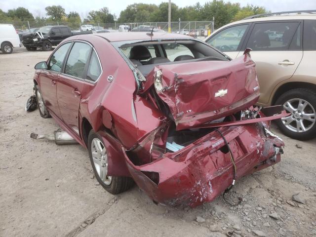 2G1WC57M991236714 - 2009 CHEVROLET IMPALA 2LT BURGUNDY photo 3