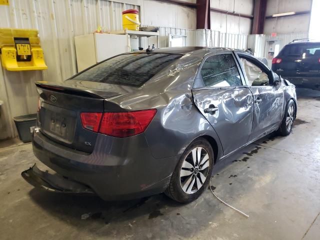 KNAFU4A29D5681996 - 2013 KIA FORTE EX GRAY photo 4