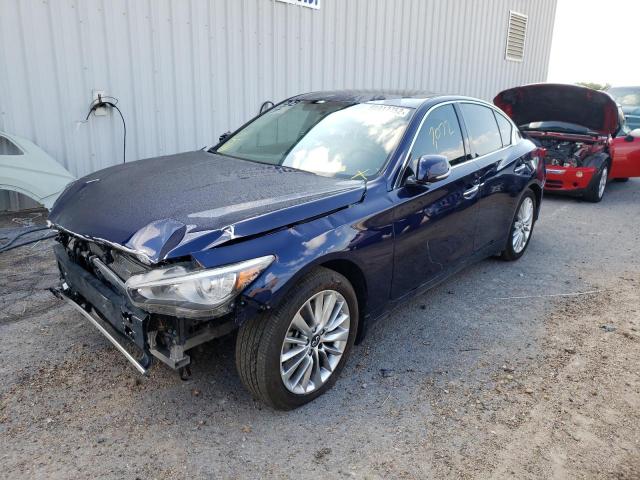 JN1EV7BP9MM706380 - 2021 INFINITI Q50 LUXE BLUE photo 2