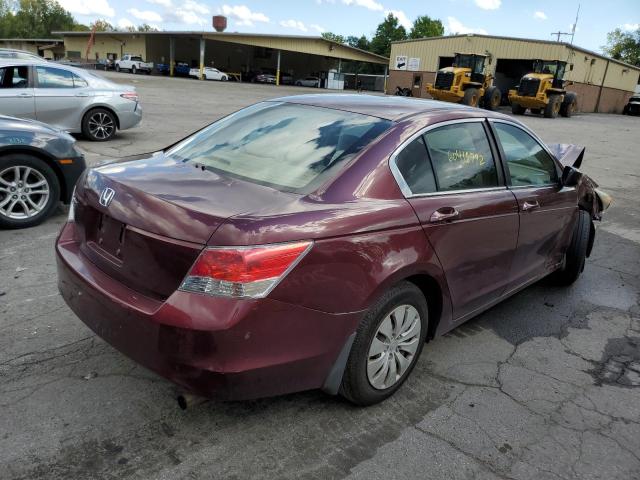 1HGCP26328A089003 - 2008 HONDA ACCORD LX MAROON photo 4