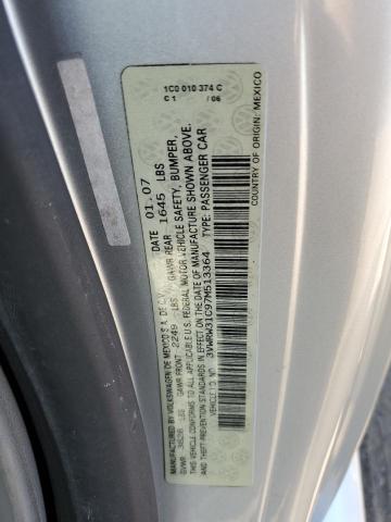 3VWRW31C97M513364 - 2007 VOLKSWAGEN NEW BEETLE 银色 照片 10