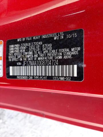 JF1ZNAA10G8704724 - 2016 TOYOTA SCION FR-S RED photo 10