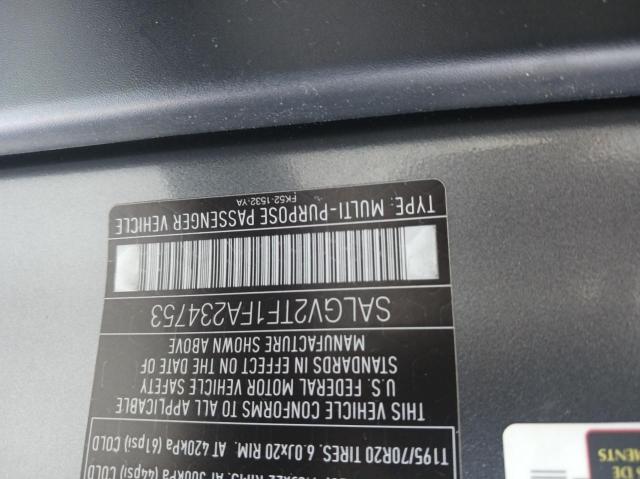 SALGV2TF1FA234753 - 2015 LAND ROVER RANGE ROVE GRAY photo 10