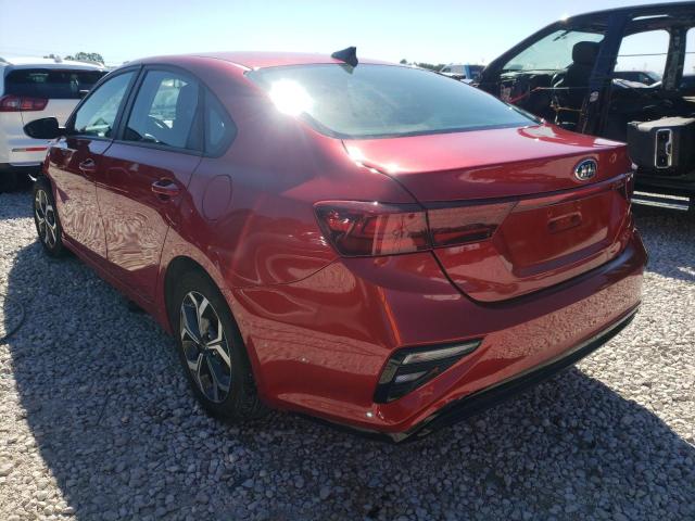 3KPF24AD9KE050094 - 2019 KIA FORTE FE BURGUNDY photo 3