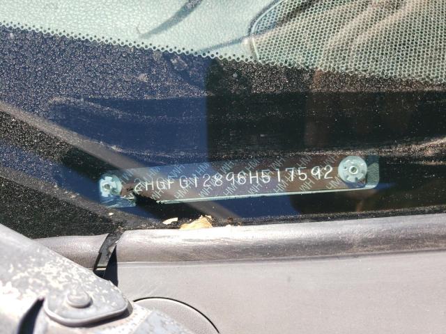 2HGFG12896H517592 - 2006 HONDA CIVIC EX 银色 照片 10