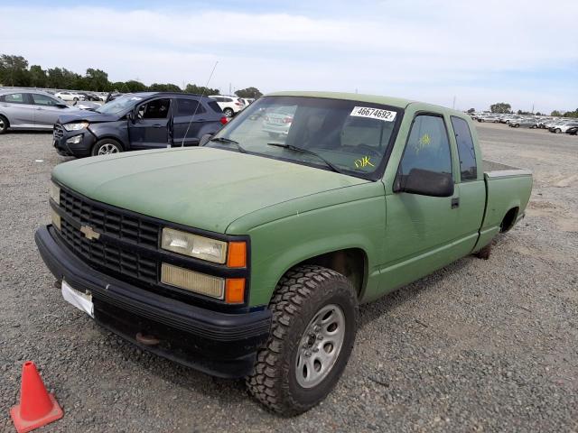 2GCEK19K2N1161732 - 1992 CHEVROLET GMT-400 K1 GREEN photo 2