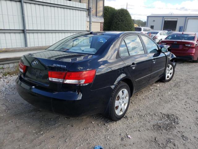 5NPET46C38H298273 - 2008 HYUNDAI SONATA GLS BLACK photo 4