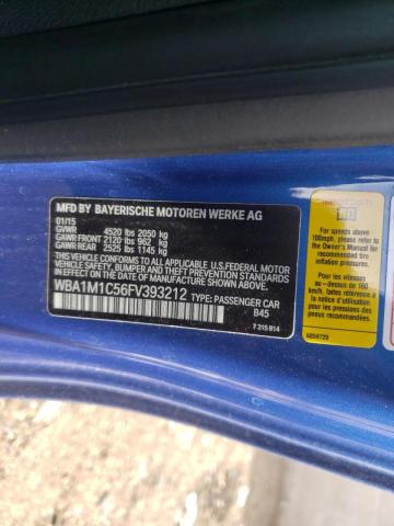 WBA1M1C56FV393212 - 2015 BMW M235I BLUE photo 10