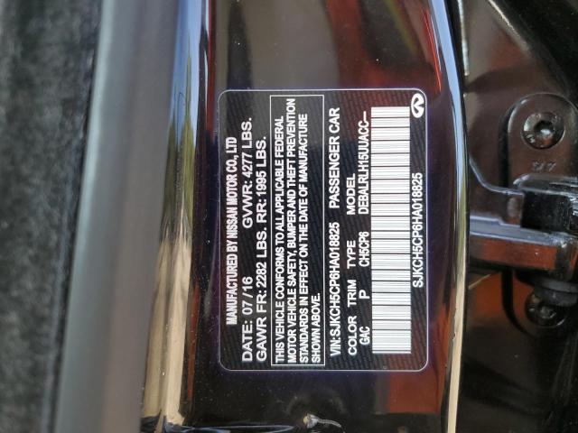 SJKCH5CP6HA018825 - 2017 INFINITI QX30 BASE BLACK photo 10