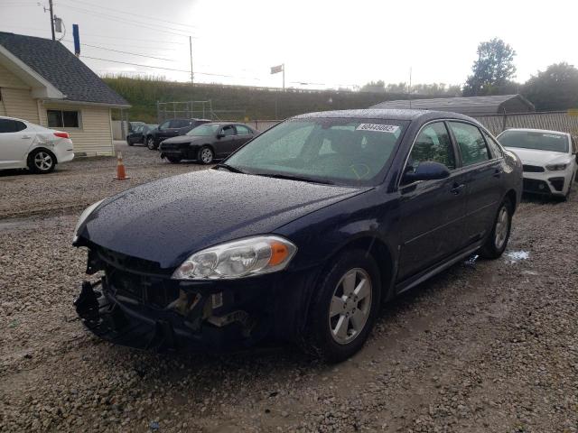 2G1WT57K591111174 - 2009 CHEVROLET IMPALA 1LT BLUE photo 2