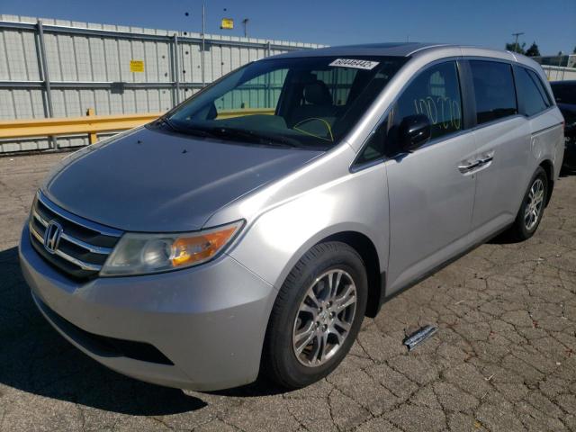 5FNRL5H63DB074167 - 2013 HONDA ODYSSEY EX SILVER photo 2