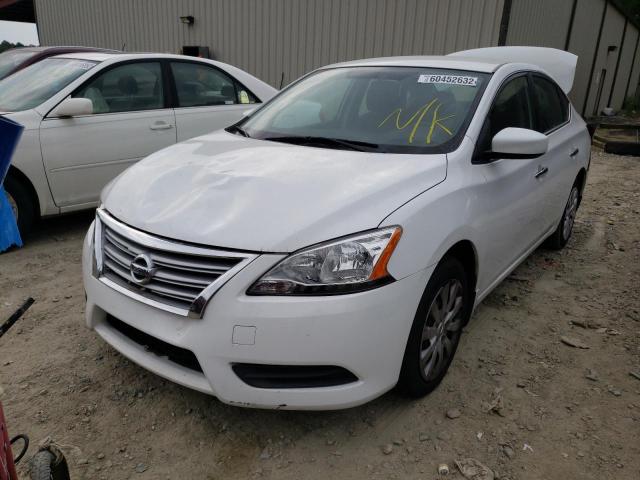 3N1AB7AP4FY262110 - 2015 NISSAN SENTRA WHITE photo 2